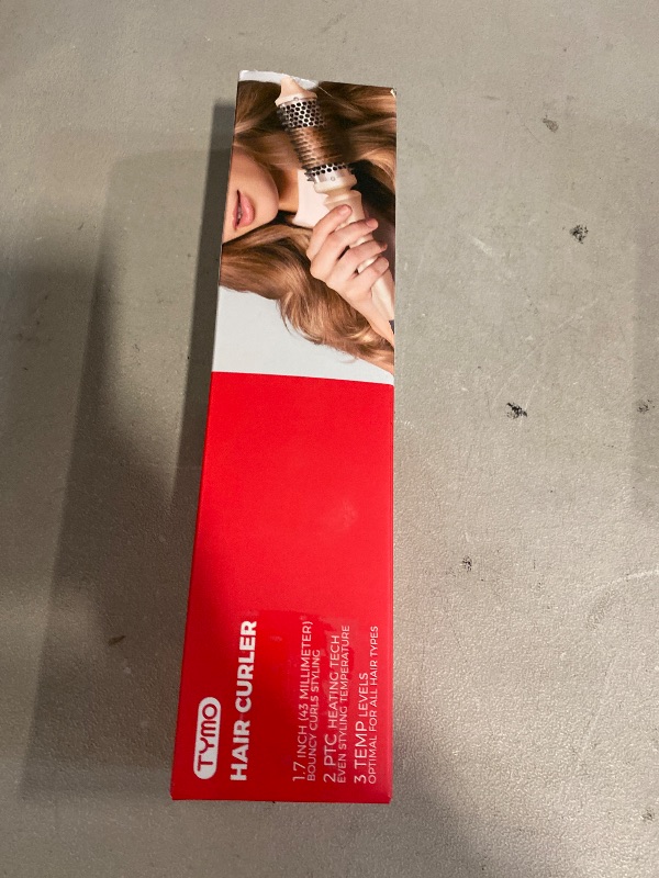 Photo 1 of TYMO Thermal Brush Curling Brush - STYLUX 1.7 Inch Blowout Volumizer with Flexi-Fit for Hair Straightening, Heated Round Styler Tool, Hair Straightener and Curler 2 in 1, Dual Voltage, Pink