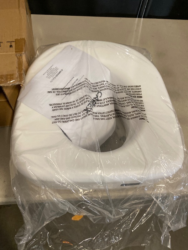 Photo 1 of Carex Toilet Seat Riser, 5.5 Inch, Toilet Seat Risers for Seniors, Raised Toilet Seat, Supports 300lbs, Slip-Resistant, Toilet Riser, Elevated Toilet Seats