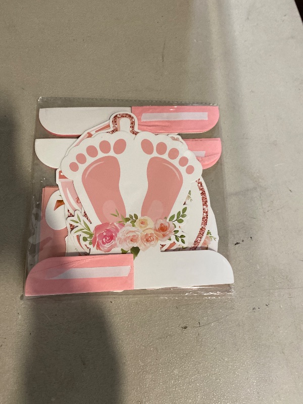 Photo 1 of 12Pcs Pink Rose Gold Baby Shower Decorations Honeycomb Centerpieces for Girls, Floral It's a Girl Gender Reveal Table Centerpiece Party Supplies, Baby Girl Pregnancy Announcement Table Topper