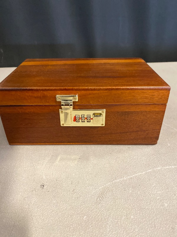 Photo 1 of 2pcs Locking Wooden Keepsake Box,Large Acacia Wooden Box with Hinged Lid with Combination Lock,Wood Box,Wood Storage Box,Decorative Storage Boxes Gift Memory Box