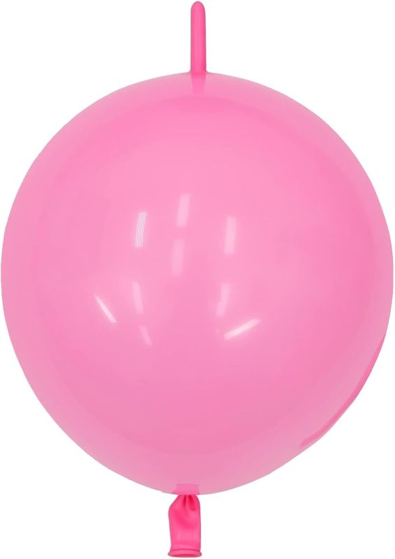 Photo 1 of IN-JOOYAA 6 Inch Pink Latex Link Balloon 50 Pcs Quick Link Balloons for Party Decoration