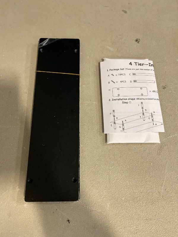 Photo 1 of 4 Tier Acrylic Display Risers, Black Perfume Organizer Stand, Large Cupcake Stand Holder, Dessert Display for Party, Display Shelf for Figure and Collection, Riser Stand for Decoration and Organizer