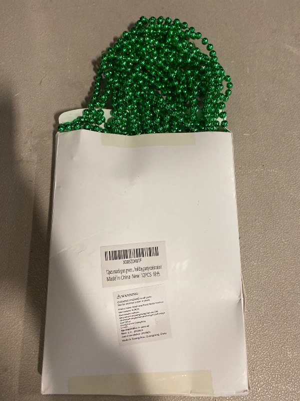Photo 1 of 12PCS St Patricks Day Necklace, St Patricks Day Beads Necklace Accessory Set, Mardi Gras St Patricks Costumes Necklaces, Festive Accessories for Mardi Gras St. Patricks Parade Throws Decorations