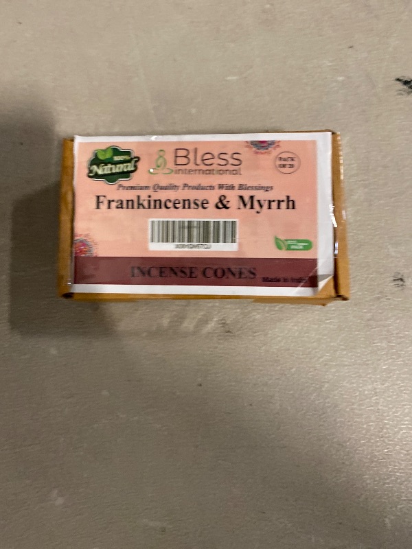 Photo 1 of Bless International Frankincense-and-Myrrh 100%-Natural-Incense-Cones Handmade-Hand-Dipped Organic-Chemicals-Free for-Purification-Relaxation-Positivity-Yoga-Meditation The-Best-scents (20 Count)