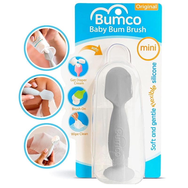 Photo 1 of Bumco Mini Diaper Cream Spatula with Case - BPA-Free Butt Spatula Baby, Soft & Flexible Diaper Spatula, Diaper Cream Applicator, Mom-Invented Baby Must Haves, Diaper Bag Essentials, Butt Paste Spatula