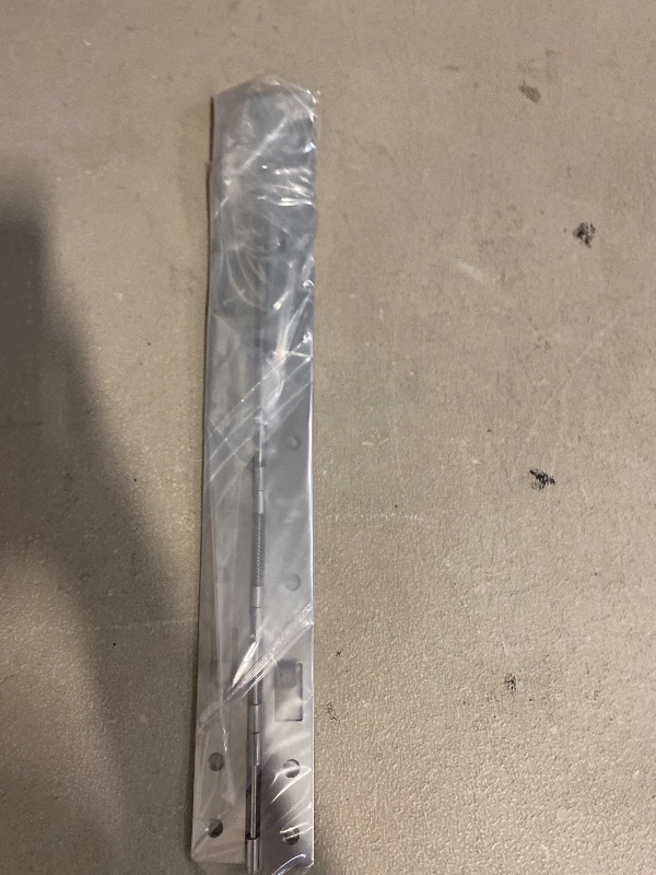 Photo 1 of Continuous & Piano Hinges, 2Pcs Stainless Steel Continuous Hinge with Holes, Heavy Duty Polished Stainless Piano Hinges for Boats Cabinets Storage Box Door Windows Screw Included (Silver) 14"