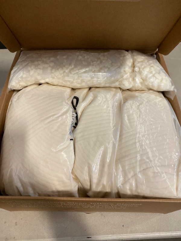 Photo 1 of Coop Home Goods Adjustable Latex Pillow Queen, Talalay Latex & Microfiber Fill, Best Pillows for Sleeping, Ergonomic, Naturally Cooling, Eco-Friendly, Medium Firm for Back, Side & Stomach Sleepers