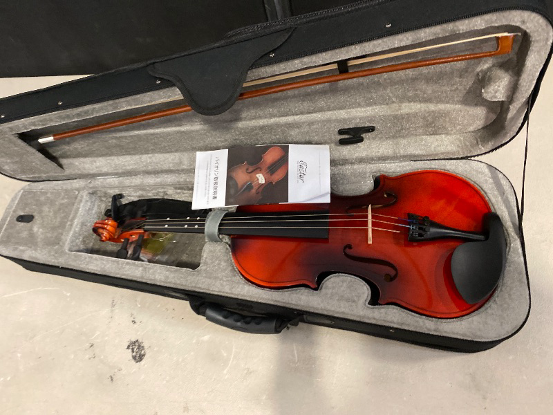 Photo 1 of Eastar Violin 4/4 Full Size for Adults, Violin Set for Beginners with Hard Case, Rosin, Shoulder Rest, Bow, and Extra Strings (Imprinted Finger Guide on Fingerboard), EVA-2
