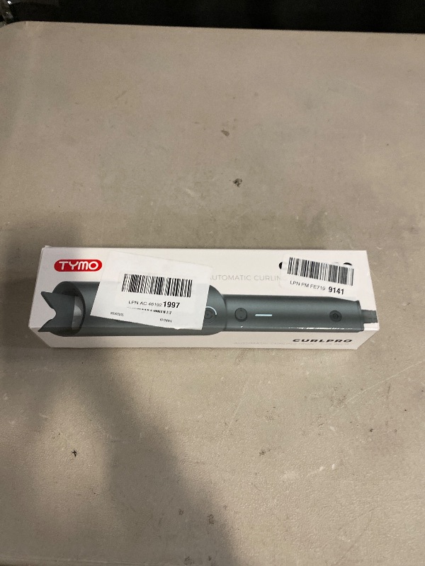 Photo 1 of TYMO Automatic Rotating Curling Iron - TYMO CURLPRO Beach Waves Curling Wand, Portable Hair Curler, 500 Million Ionic, Dual Voltage & Lightweight for Travel, Ceramic Coating, 1 1/4 Inch, Metallic Gray