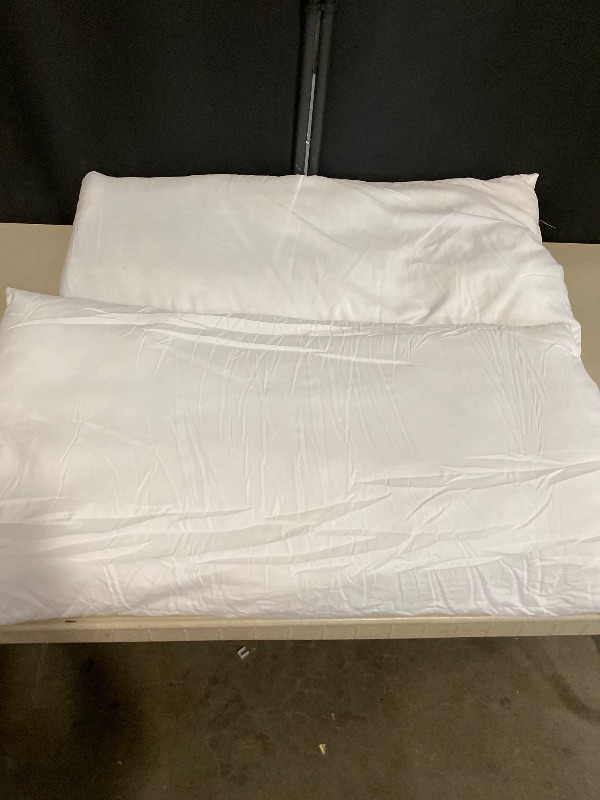 Photo 1 of Acanva Throw Pillow Insert, Premium Stuffer Inserts Decorative Rectangle Premium Sham Forms Cushion for Sofa Couch Chair,16x26 Inch (Pack of 2), White 2 Count