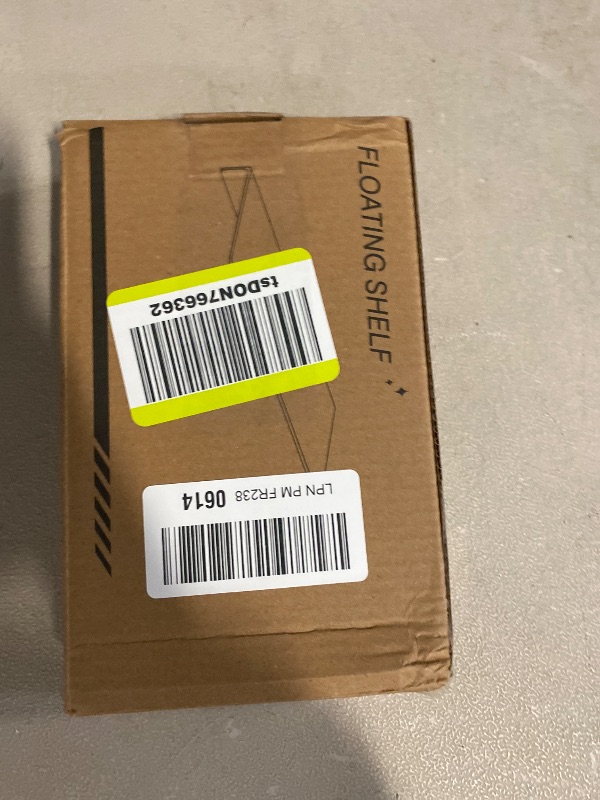 Photo 1 of Danpoo Small Floating Shelf for Wall Storage, Mini Display Shelf for Collectibles, Metal Wall Shelf for Bathroom/Living Room/Kitchen/Bedroom(Black, 8")