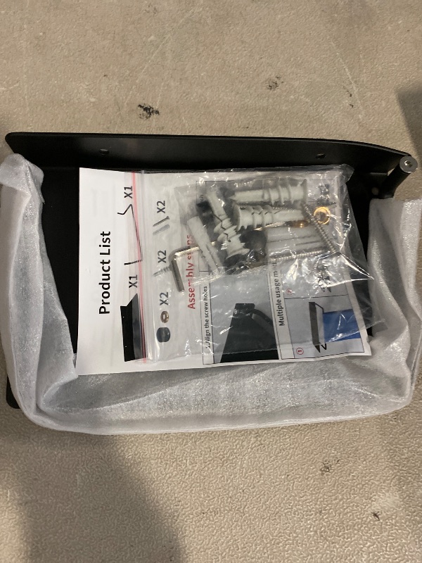 Photo 1 of Danpoo Small Floating Shelf for Wall Storage, Mini Display Shelf for Collectibles, Metal Wall Shelf for Bathroom/Living Room/Kitchen/Bedroom(Black, 8")