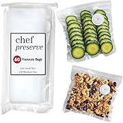 Photo 1 of Chef Preserve Reusable Vacuum Sealer Bags for Food – 60 BPA-Free Food Storage Bags, Freezer, Microwave – Odor-Resistant, Leak-Proof – Compatible with Chef Preserve Vacuum Sealers