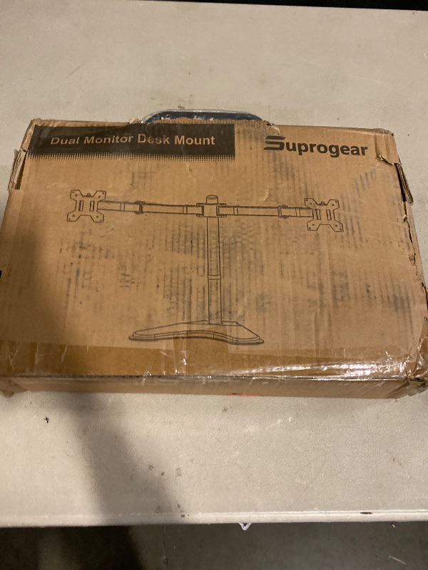 Photo 1 of ErGear Dual Monitor Stand up to 33 inches Screen, Load-Bearing Max 22 lbs Each Arm, Adjustable Dual Monitor Mount, Sturdy Steel vesa Monitor Mount with Stable VESA 75x75 100x100mm