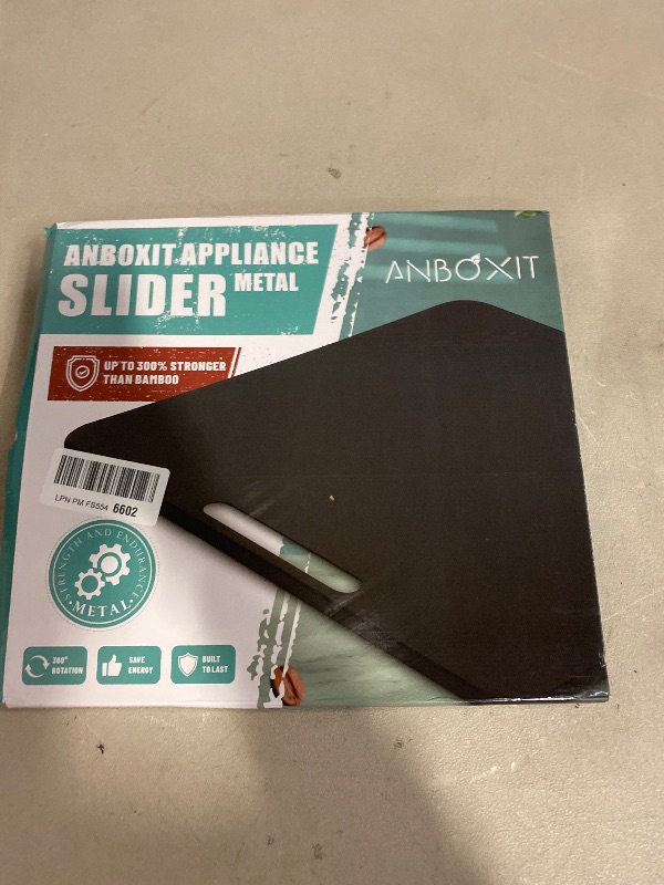 Photo 1 of ANBOXIT Metal Appliance Slider, Sliding Tray for Coffee Maker,360° Effortless Movement,Small Appliance Rolling Tray for Counter, Coffee Pot Slider, Wide - Medium (13"D x 14"W)