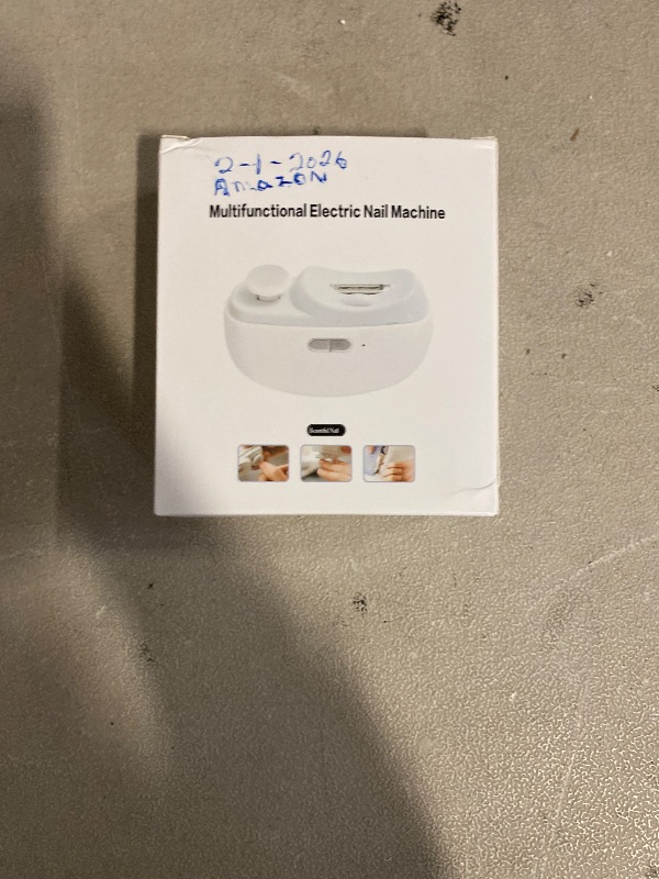 Photo 1 of Electric Automatic Nail Clipper, 2 in 1 Auto Fingernail Cutter and Polishing Grinder for Baby Senior Adult, Rechargeable Cordless USB Battery Fingernail Trimmer (White)