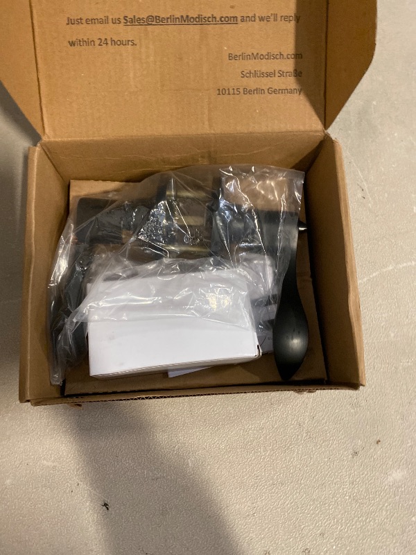 Photo 1 of Berlin Modisch Dummy Lever Door Handle [Pack of Two] for Closets with a Iron Black Finish, Single Side, Non-Turning Pull Only Classic Series