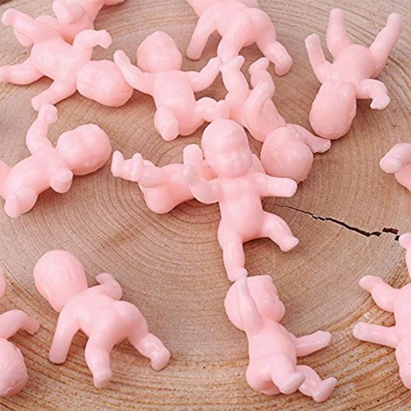 Photo 1 of 1.2" King Cake Babies 36PCS Mini Plastic Babies for Baby Shower Ice Cube Game Party Favor Decorations Party Pet King Cake King Cake Baby Plastic Baby (White)