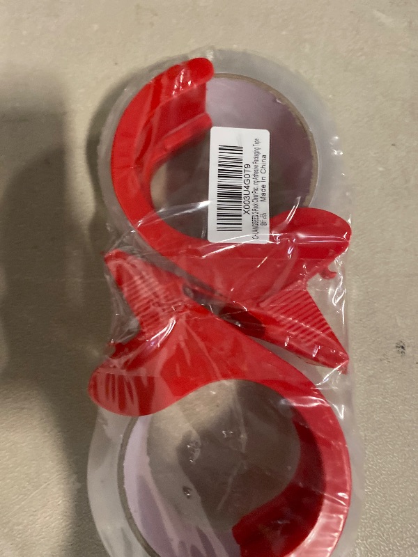 Photo 1 of 2-Pack Clear Packing Tape with Dispenser-2.7mil x 1.88" x 55Y Heavy Duty Packing Tape for Moving Boxes-Moving Tape Strong Adhesive Packaging Tape.