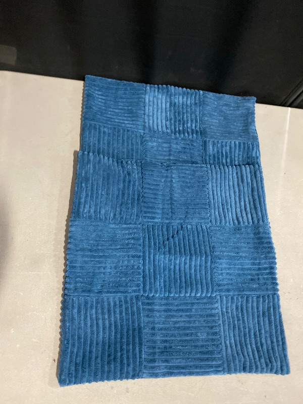 Photo 1 of Fancy Homi 2 Packs Dusty Blue Decorative Throw Pillow Covers 18x18 Inch for Living Room Couch Bed, Farmhouse Boho Home Decor, Soft Corss Corduroy Patchwork Textured Square Cushion Case 45x45cm