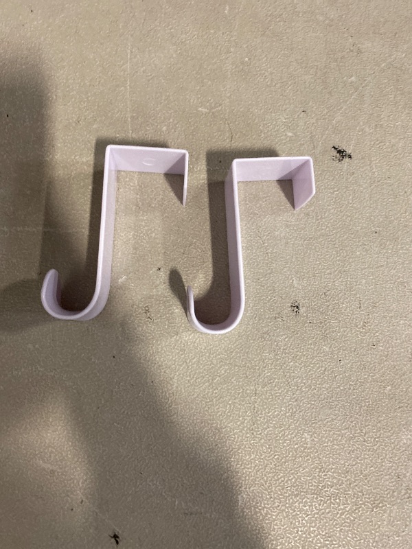 Photo 1 of 1st Choice Over The Door Hooks Hangers, Laundry Hanger White Plastic 2 Pack Coats Towels Clothes,White