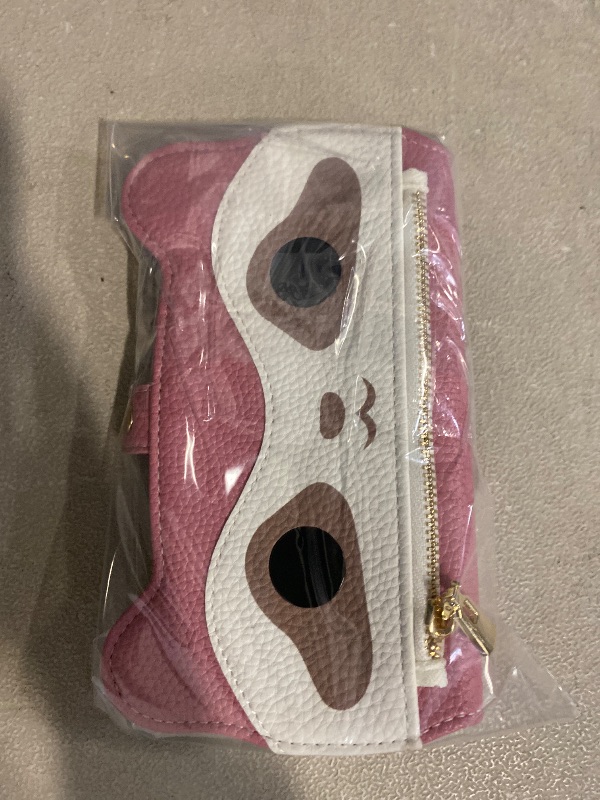 Photo 1 of Crossbody Wallet Case for iPhone 7 Plus/8 Plus Leather Flip Cases with Card Holder&Hidden Mirror&Shoulder Strap Zipper Magnetic Kickstand Shockproof Raccoon's Cover for Women(Pink)