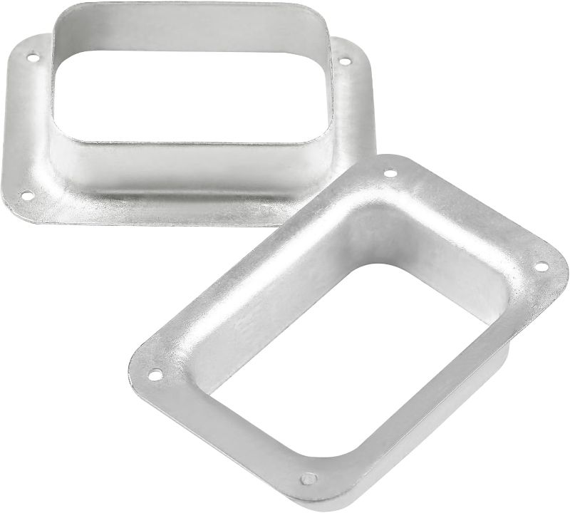 Photo 1 of (2 Pack)Aluminum Gutter Downspout Outlet – 2" x 3" – Durable Rain Gutter Connector with 4 Pre-Drilled Holes for Easy Installation – Fits Standard K-Style Gutters – Rustproof & Weather Resistant