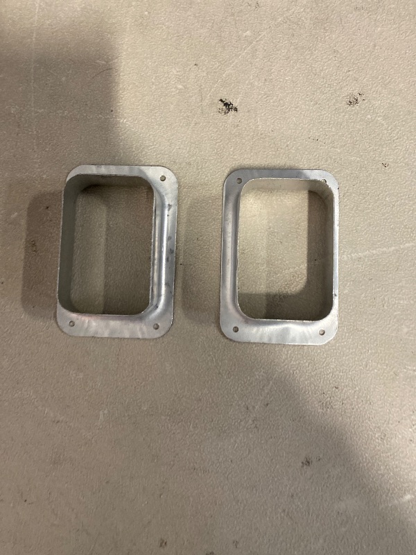 Photo 1 of (2 Pack)Aluminum Gutter Downspout Outlet – 2" x 3" – Durable Rain Gutter Connector with 4 Pre-Drilled Holes for Easy Installation – Fits Standard K-Style Gutters – Rustproof & Weather Resistant