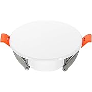 Photo 1 of 3.7-Inch Spring Mount Ceiling Cover Plates, Recessed Light Trim Wall, Downlight Hole Cap Decorative Panel with Buckle Fit 2-3.3inch Round Hole Ceiling Openings, White 1 Pack