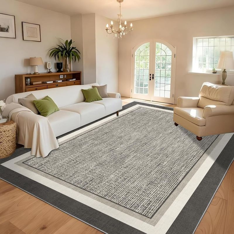 Photo 1 of Enkor Area Rugs 9x12 Washable Non Slip Simple Soft Rugs for Living Room Bedroom