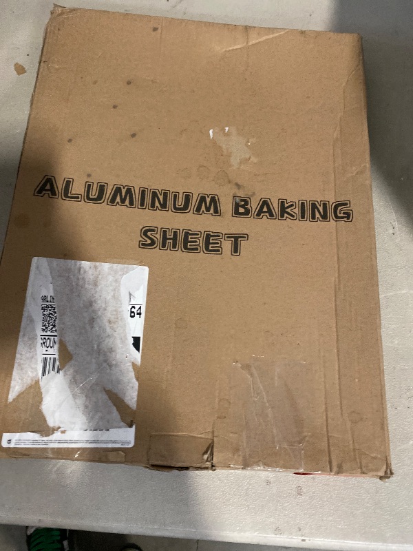 Photo 1 of Commercial Quality Baking Sheet Pan Set, Natural Aluminum Cookie Sheet, Umite Chef Warp Resistant Baker's Half Sheet Pan, Large Thick Cookie Tray Pans for Baking, Roasting(2 Pack, 18X13In)