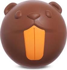 Photo 1 of BARK Ricochet the Nutria Tough Dog Chew Toy, Brown, 