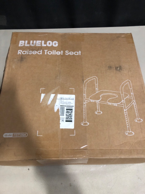 Photo 1 of Raised Toilet Seat with Handles, Width & Height Adjustable Toilet Seat Risers for Seniors, Heavy Duty 400lbs Elevated Toilet Seat for Elderly, Pregnant, Handicap, Fit Any Toilet