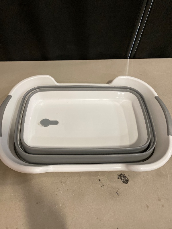 Photo 1 of 7.1 Gal/27L Multipurpose Collapsible Pet Bathtub Upgraded with Drainage Hole and Pet Hair Collector for Bathing/Shower, Portable Laundry Basket-Foldable Bathing Tub-Storage Organizer.