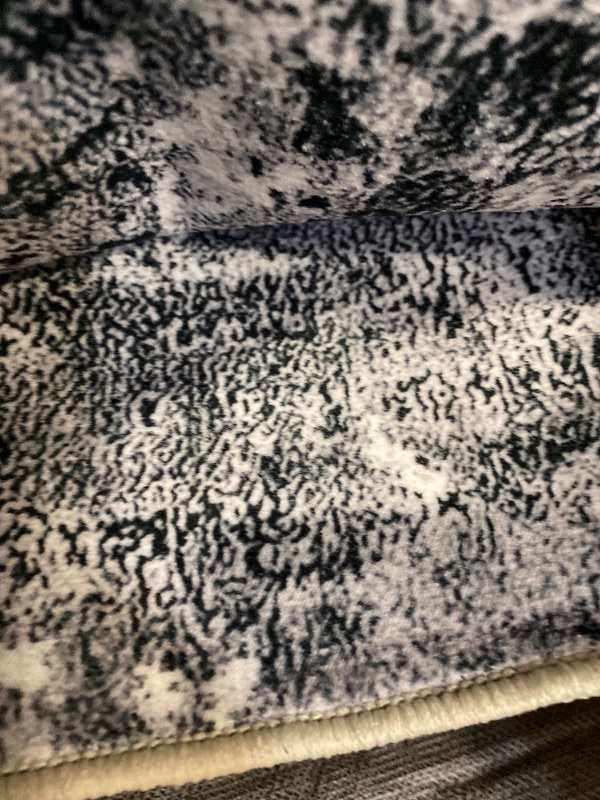 Photo 1 of Rugcomf 6x9 Rug Washable Bedroom Rug Large Soft Area Rug Abstract Pattern Non-Slip Faux Wool Vintage Rug for Living Room, Farmhouse, Dining Room, Kids Playroom, Grey and Black