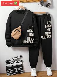 Photo 1 of  Size 8Y Boys' Spring And Autumn Fashion Outfit, Stylish Three-Piece Set for Older Kids, for Outdoor