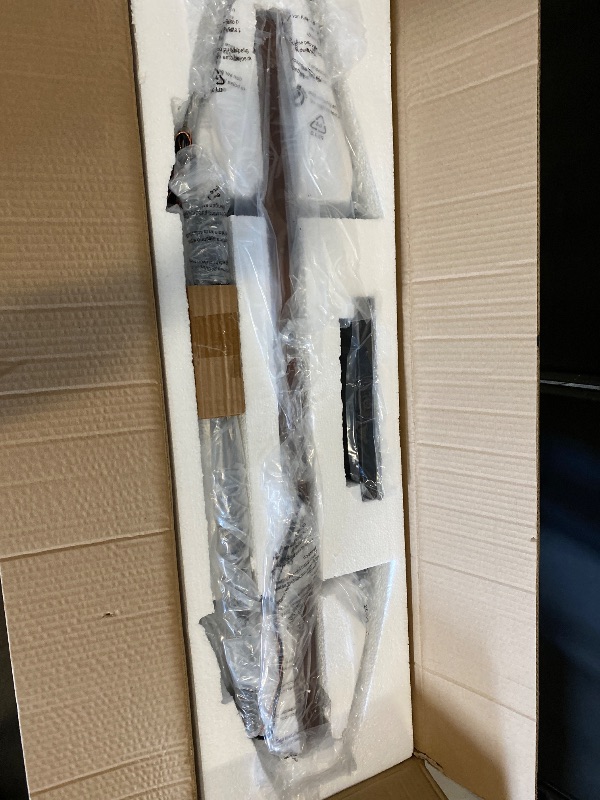 Photo 1 of 5-Light Farmhouse Pot Rack Chandelier, Rustic Kitchen Island Lighting, Industrial Linear Light Fixture for Dining Room with Wood Accent, Hanging Ceiling Pan Rack (Walnut)