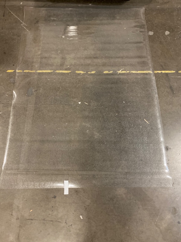 Photo 1 of Clear Table Protector 42 x 60 Inch, Plastic Table Cover, Waterproof PVC Clear Table Cover Protector, Desk Protector Mat, Writing Desk Pad for Desktop, Coffee & Dining Room Table