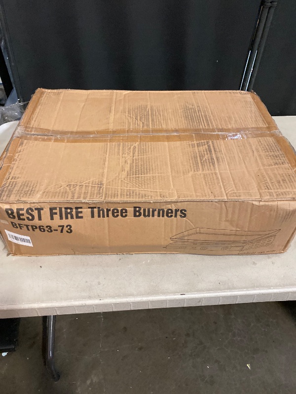 Photo 1 of 3 Burner BBQ Gas Griddle, 25.6 Inch Stainless Steel Tabletop Portable Propane Griddle, 30,000 BTU Flat Top Grill for Camping