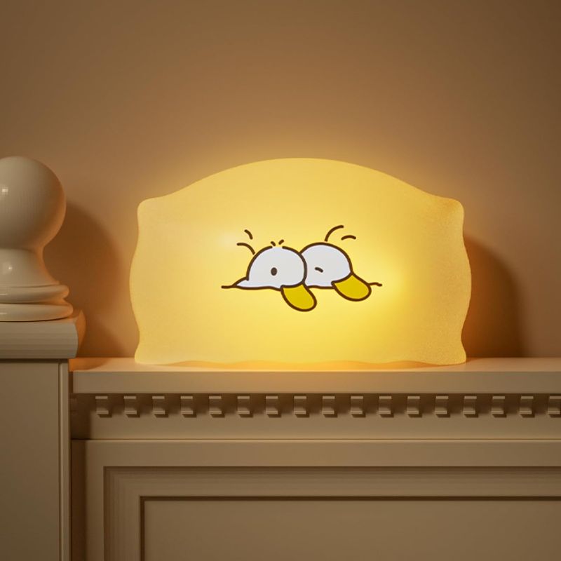 Photo 1 of Squishy Duck Night Light for Kids, Ultra-Soft LED Nursery Nightlight with Magnetic Base, Rechargeable Touch Lamp for Baby Room Decor & Breastfeeding