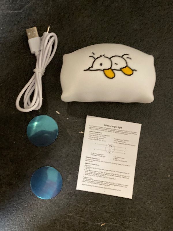 Photo 1 of Squishy Duck Night Light for Kids, Ultra-Soft LED Nursery Nightlight with Magnetic Base, Rechargeable Touch Lamp for Baby Room Decor & Breastfeeding