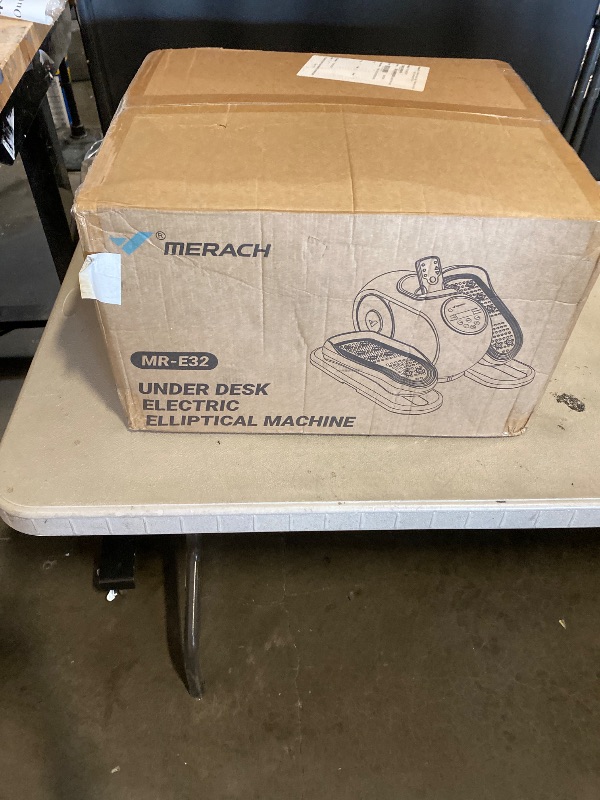 Photo 1 of MERACH Under Desk Elliptical, Elliptical Ellipse Leg Exerciser for Home Use Under Desk Elliptical for Seniors Fully Assembled Quiet & Portable with 12 Adjustable Speed & Remote Control