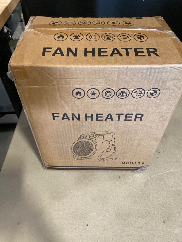 Photo 1 of Greenhouse Heater with Digital Thermostat, Grow Tent Heaters, Overheat Protection, Fast Heating for Green House, Flower Room, Yellow-Black