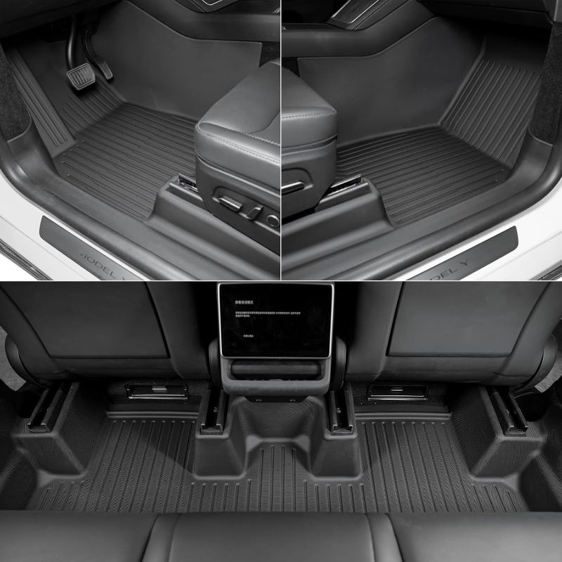 Photo 1 of SUPER LINER 2025-2026 Tesla Model Y Juniper Floor Mats - TPE Floor Liner& Accessories, 9 PCS Full Set All Weather Non-Slip Floor Mats?CabinProtect™ Pro Kit Full-Cabin Protection System