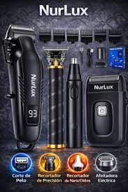 Photo 1 of 3pcs Men'S Grooming Kit - Professional USB Rechargeable Hair Clipper Set With Nose Trimmer, Electric Shaver, Detail Trimmer, Ideal Father'S Day Gift, Supports USB Charging, Includes 8Limit Combs, Perfect For Valentine'S Day Gift