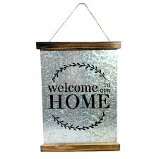 Photo 1 of 16" Galvanized Tin Home Sign- Welcome Home