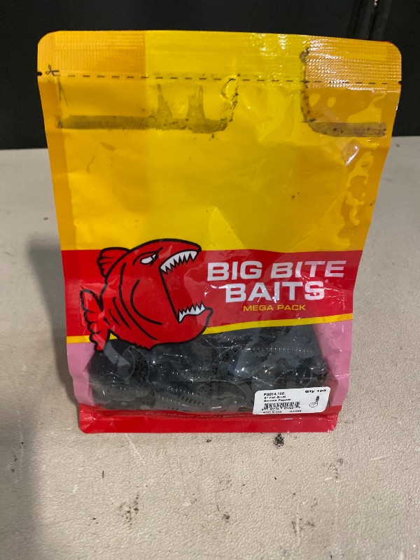 Photo 1 of Big Bite Baits 5-Inch Fat Grub Lure (100-Pack), Smoke Pepper