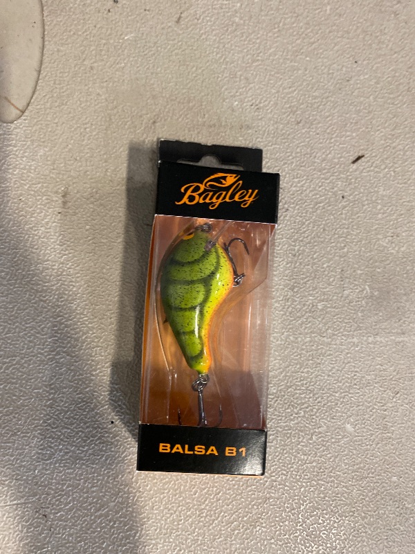 Photo 1 of Bagley Balsa B1 Squarebill Crankbait - 2" - Camo Green Craw