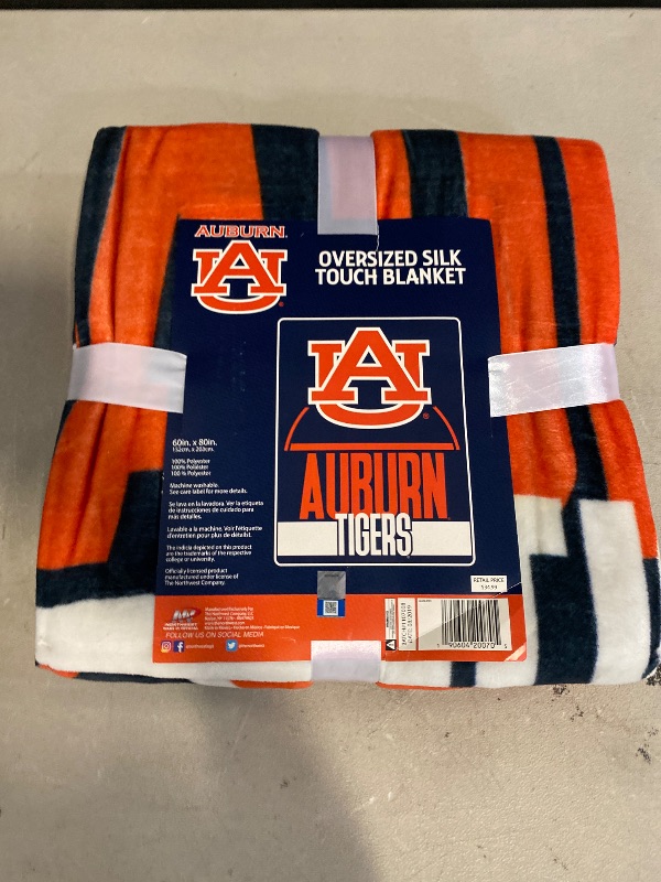 Photo 1 of Auburn Tigers Oversized Silk Touch Blanket.