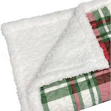 Photo 1 of Cloud Plaid Sherpa Throw